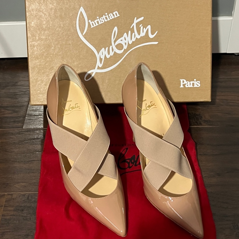 Christian Louboutin Nude Patent Heels